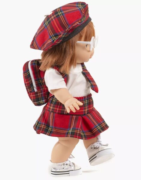 Completo Kate con blusa, gonna e cravatta in tartan