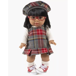 Abito Diana scozzese in tartan grigio