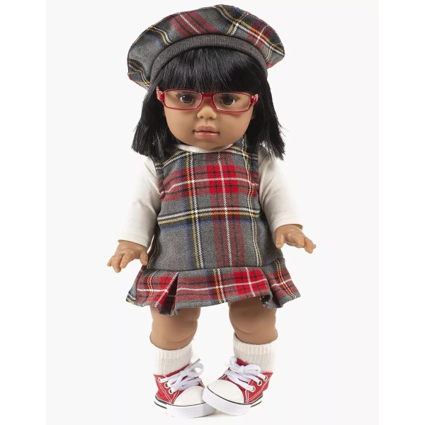 Abito Diana scozzese in tartan grigio
