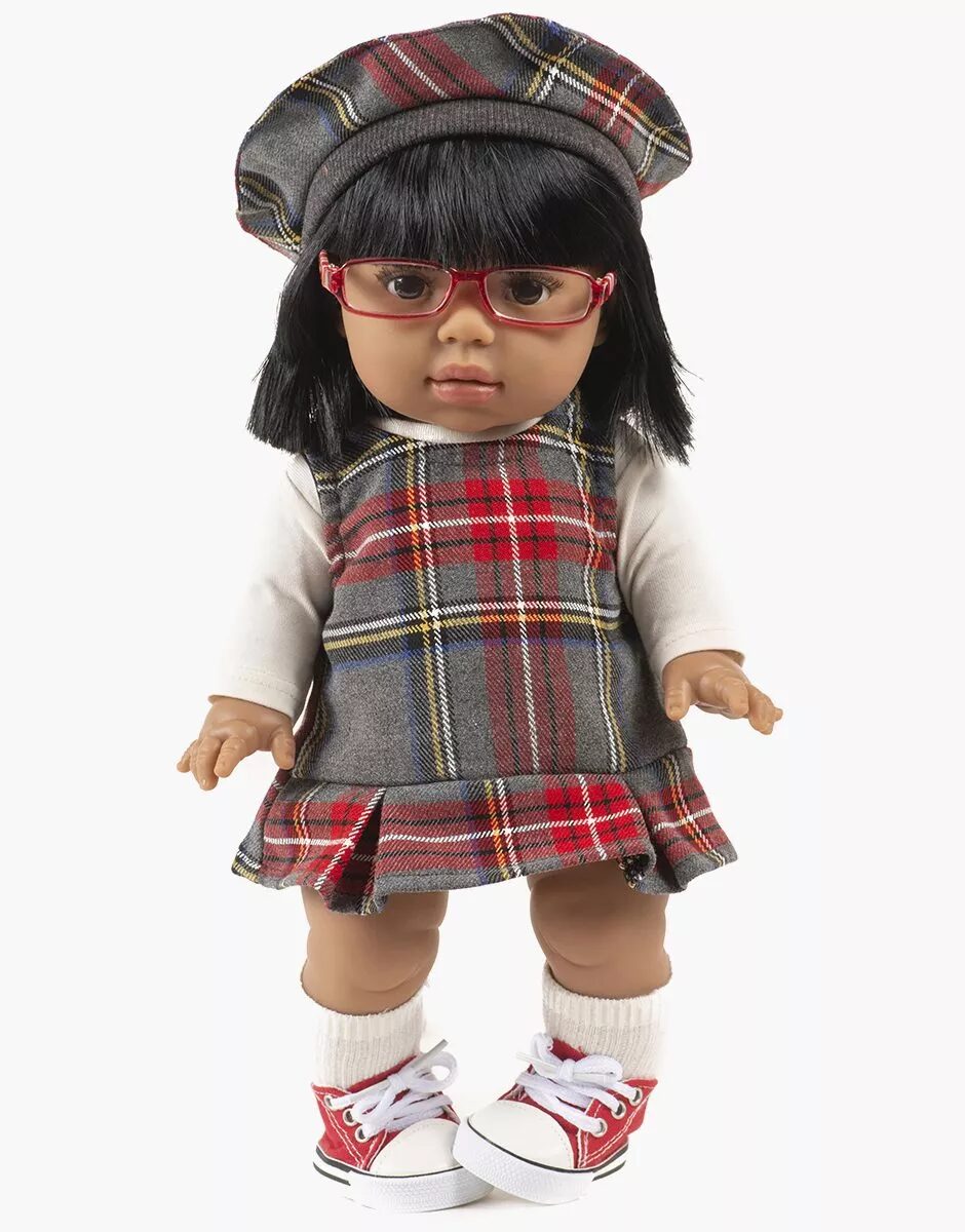 Abito Diana scozzese in tartan grigio