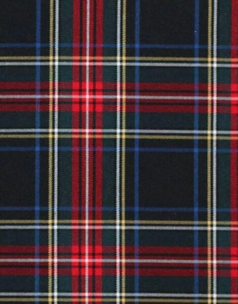 Completo con tuta scozzese tartan blu