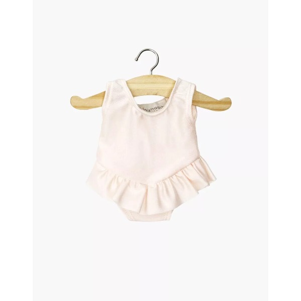 Body con volant in lycra rose