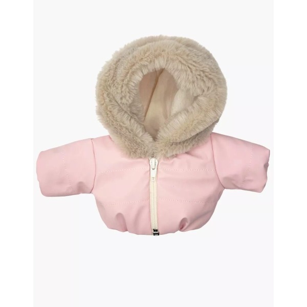 Piumino rosa con pelliccia