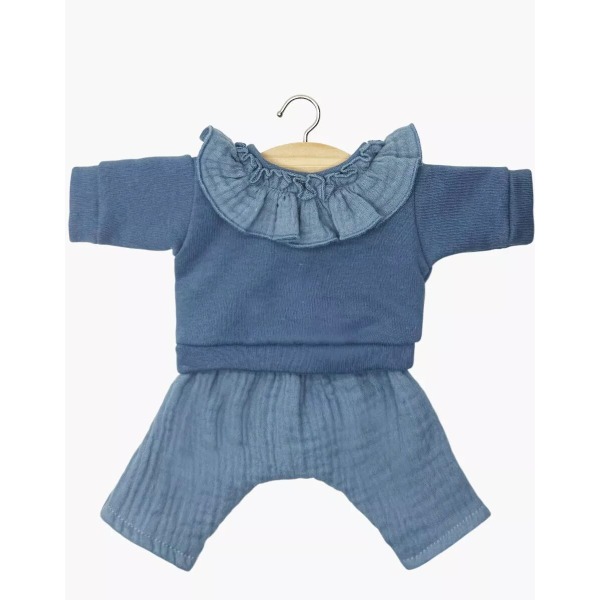 Completo Marion in cotone color jeans blu