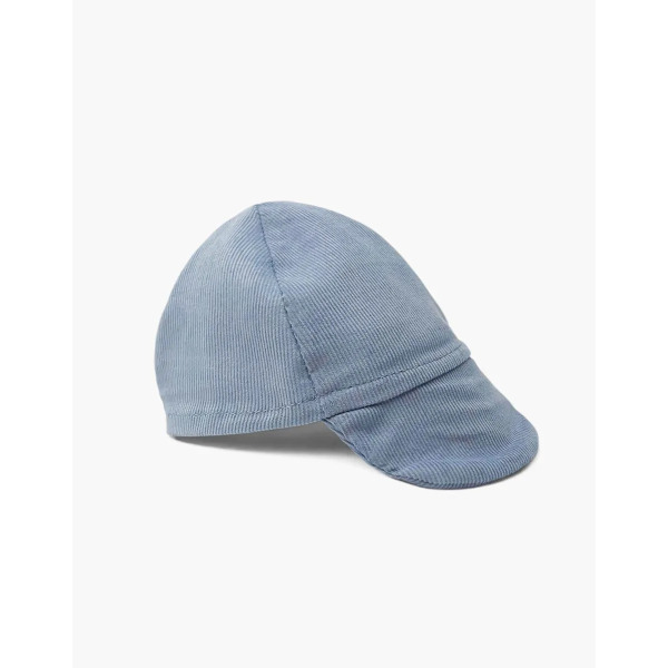 Cappellino in Velluto Millerighe Azzurro