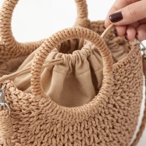C---mrs ertha---1610NEUTRAL DOTS_1_P.JPG Mini borsa in paglia