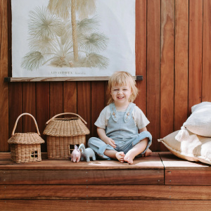 RATTAN HUTCH BIG BASKET