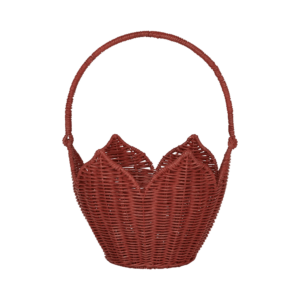 Rattan Poinsettia Carry Basket