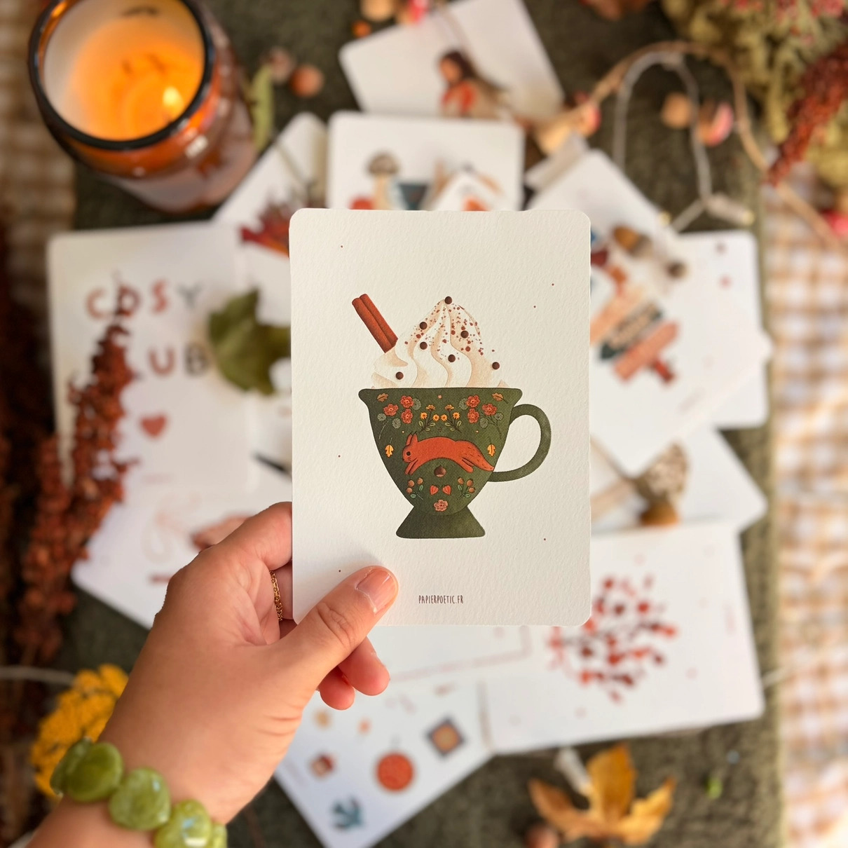Cartolina di auguri “Tazza scoiattolo”