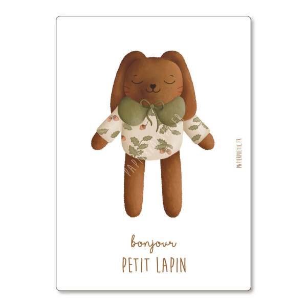 Cartolina di auguri “Brown Bunny Lovey”