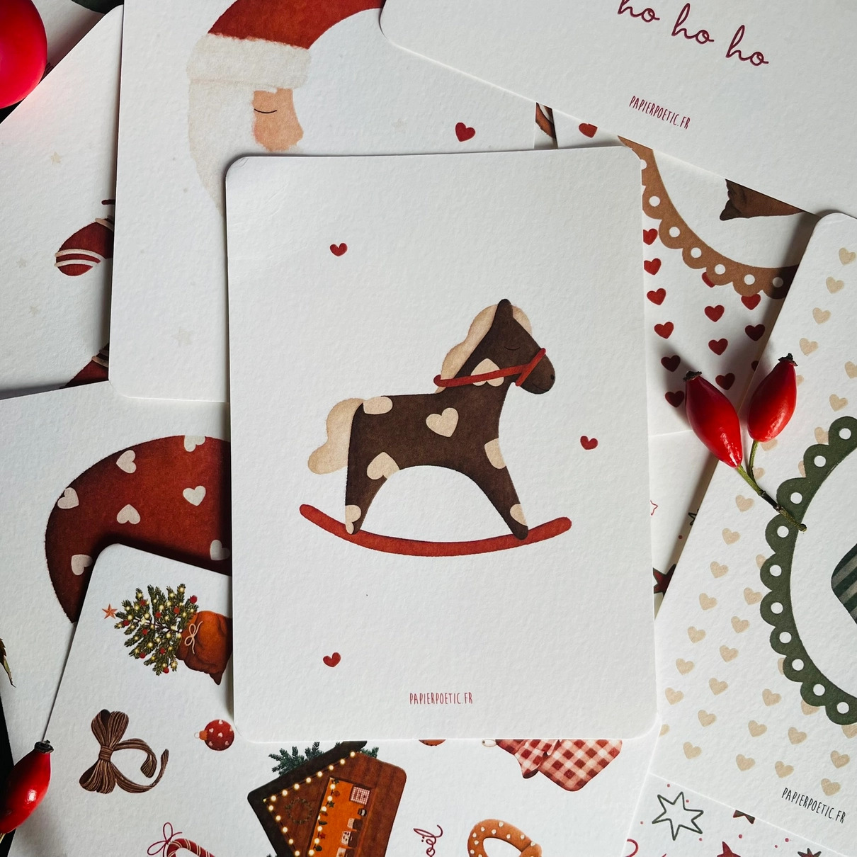 C Papier Poetic CAVALLO DI LEGNOCARD 1 P.JPG Cartolina di auguri “Cavallo a dondolo”