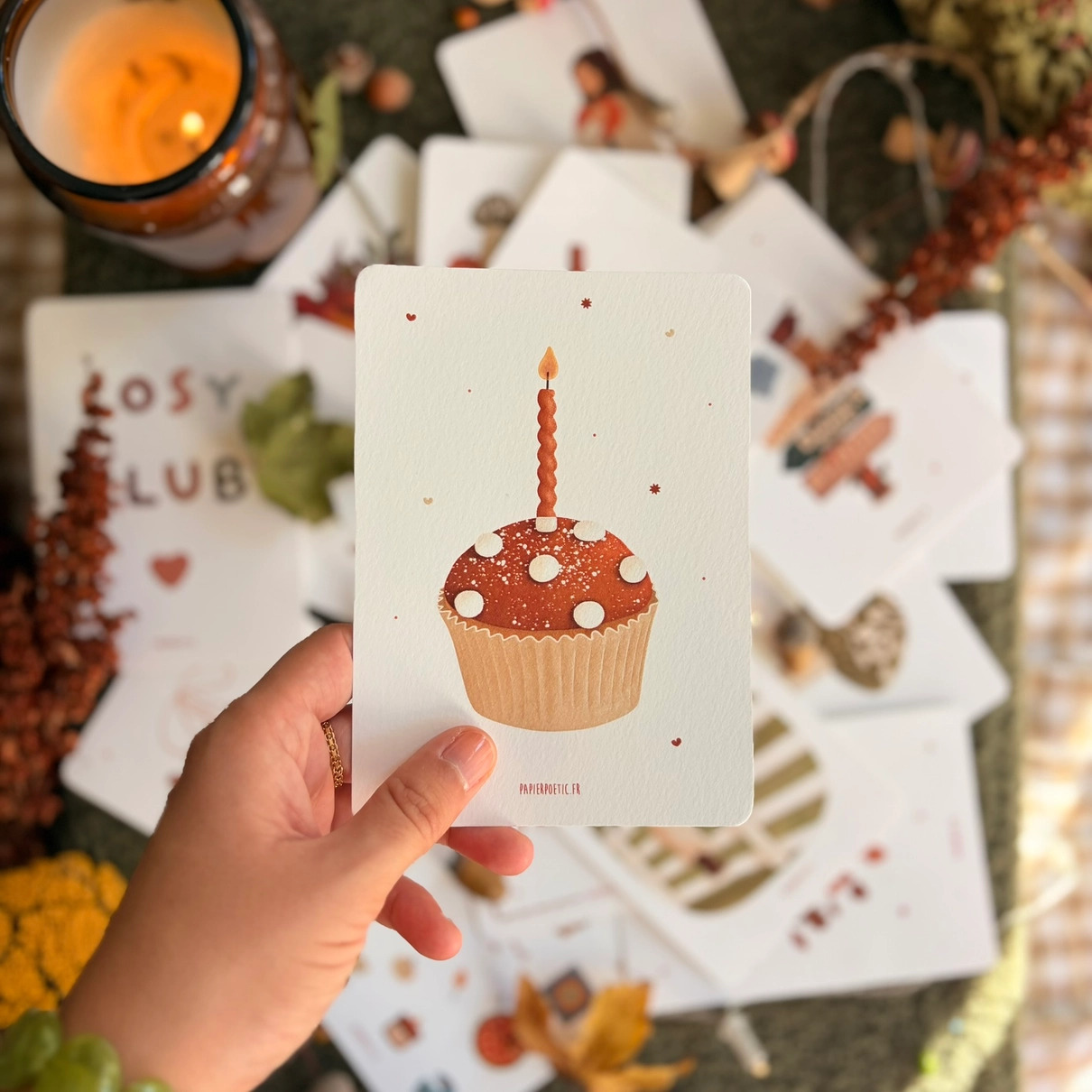 Cartolina di auguri “Cupcake champi”