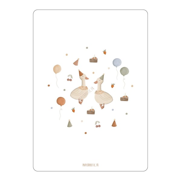 Cartolina di auguri “Papere in festa”