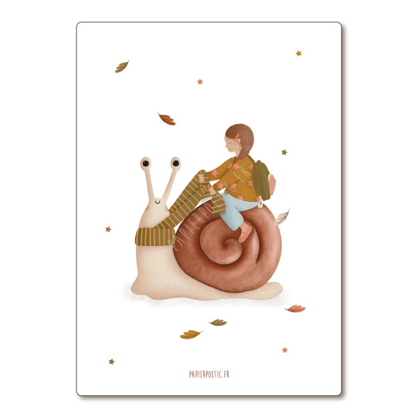 Cartolina di auguri “passeggiata della lumaca”