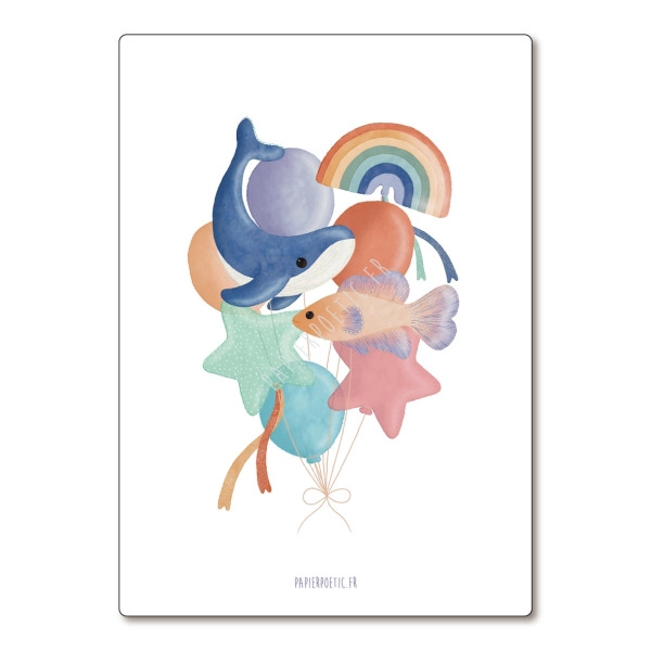 Cartolina di auguri “Palloncini Estivi”