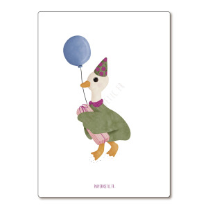 Cartolina di auguri “Papera festiva”