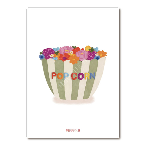 Cartolina di auguri “Popcorn di Fiori”
