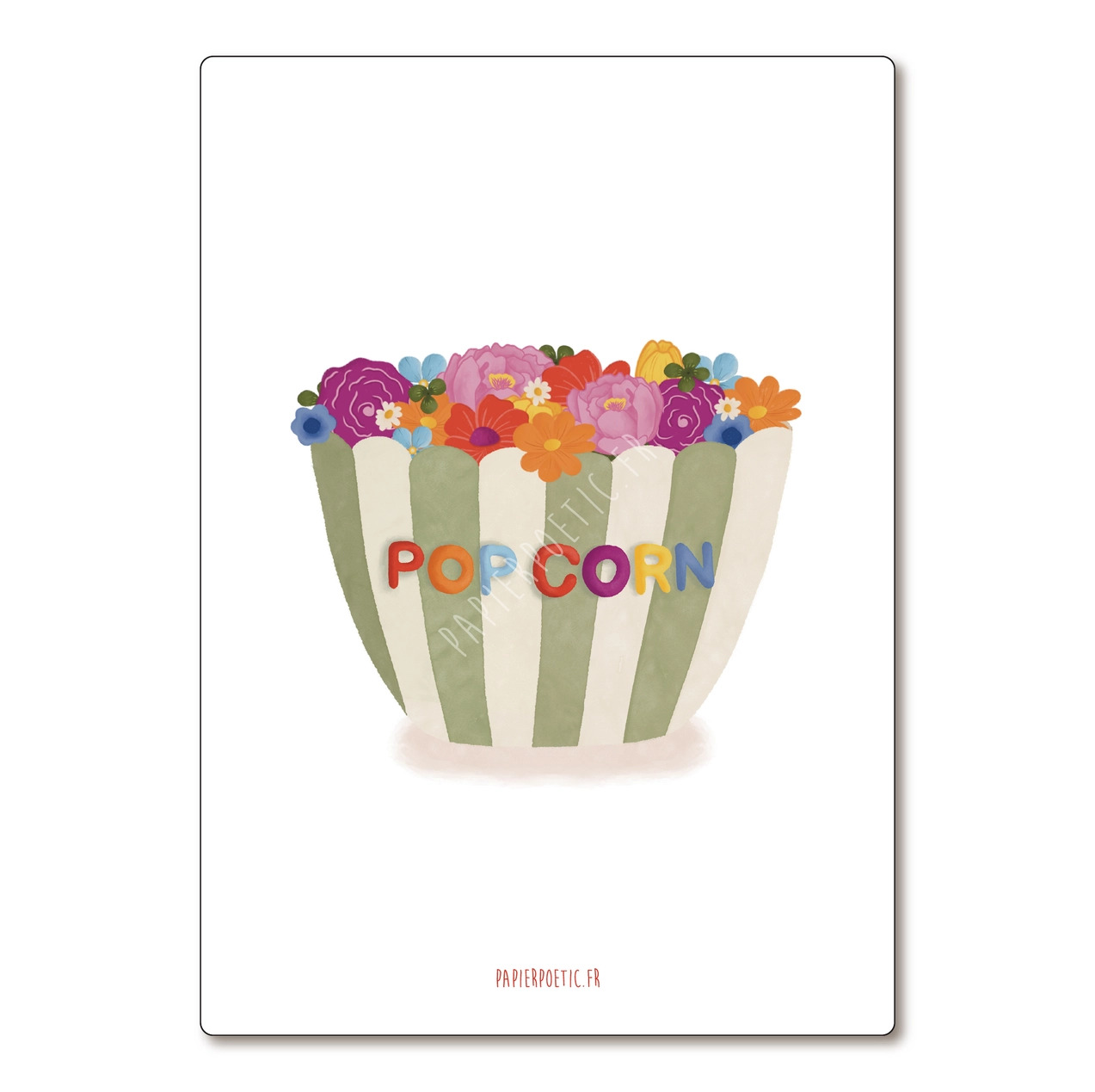 C Papier Poetic POPCORN DI FIORICARD.JPG Cartolina di auguri “Popcorn di Fiori”