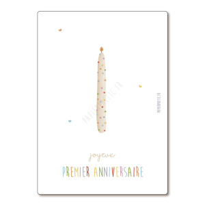 Cartolina di auguri “Primo compleanno”