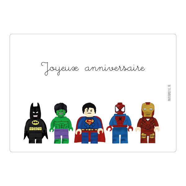 Cartolina di auguri “Superhero”