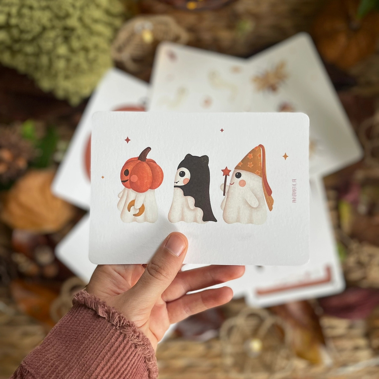 Cartolina di auguri “Trio di fantasmi”