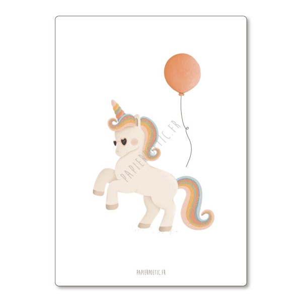 Cartolina di auguri “Unicorno Arcobaleno”