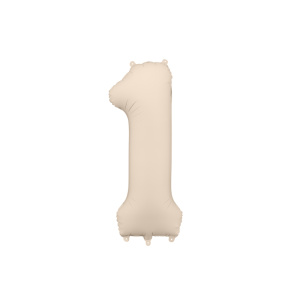 C Partydeco FB1T 013J1.JPG Palloncino Numero Beige Opaco