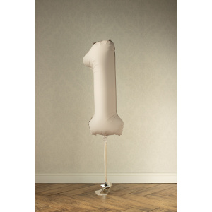 C Partydeco FB1T 013J1 1 P.JPG Palloncino Numero Beige Opaco