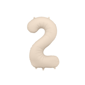 C Partydeco FB1T 013J2.JPG Palloncino Numero Beige Opaco