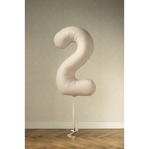 C Partydeco FB1T 013J2 1 P.JPG Palloncino Numero Beige Opaco