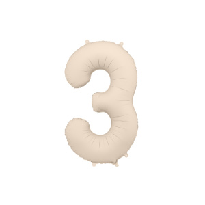 C Partydeco FB1T 013J3.JPG Palloncino Numero Beige Opaco