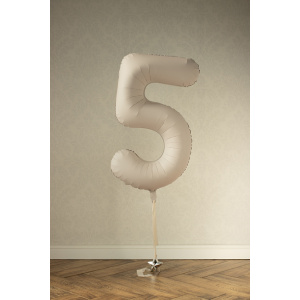 C Partydeco FB1T 013J5 1 P.JPG Palloncino Numero Beige Opaco