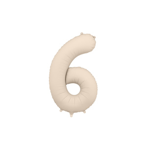 C Partydeco FB1T 013J6.JPG Palloncino Numero Beige Opaco