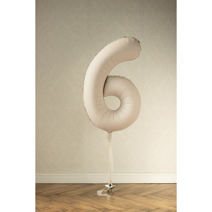 C Partydeco FB1T 013J6 1 P.JPG Palloncino Numero Beige Opaco