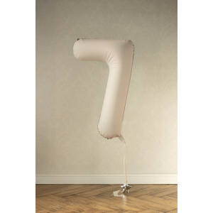 C Partydeco FB1T 013J7 1 P.JPG Palloncino Numero Beige Opaco