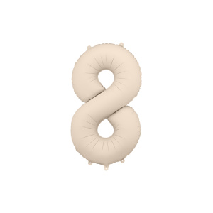 C Partydeco FB1T 013J8.JPG Palloncino Numero Beige Opaco