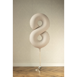 C Partydeco FB1T 013J8 1 P.JPG Palloncino Numero Beige Opaco