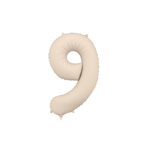 C Partydeco FB1T 013J9.JPG Palloncino Numero Beige Opaco