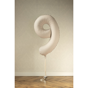 C Partydeco FB1T 013J9 1 P.JPG Palloncino Numero Beige Opaco