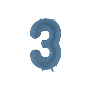 Palloncino Numero Blu Opaco
