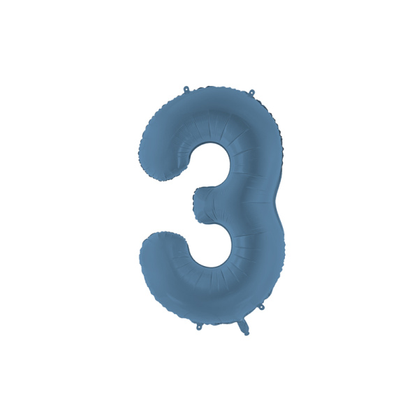 Palloncino Numero Blu Opaco