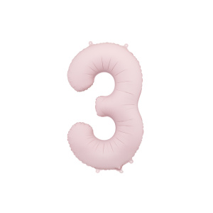 Palloncino Numero Rosa Chiaro Opaco