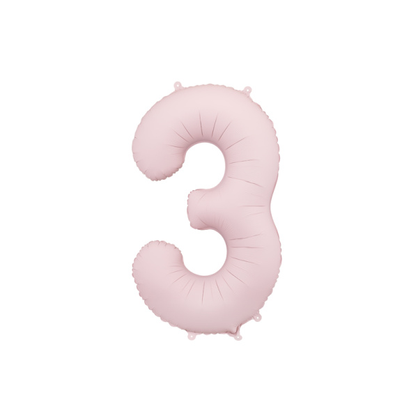 Palloncino Numero Rosa Chiaro Opaco