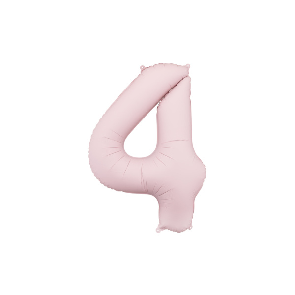 Palloncino Numero Rosa Chiaro Opaco