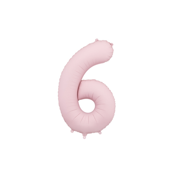 Palloncino Numero Rosa Chiaro Opaco