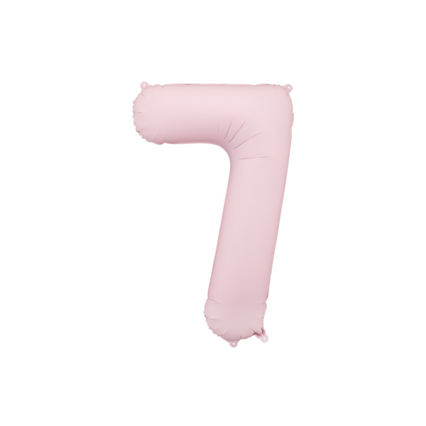 Palloncino Numero Rosa Chiaro Opaco