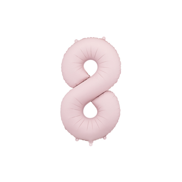 Palloncino Numero Rosa Chiaro Opaco