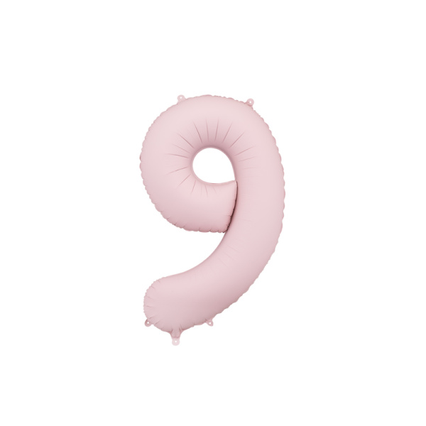 Palloncino Numero Rosa Chiaro Opaco