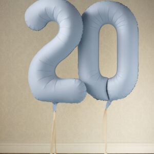Palloncino Numero Azzurro Chiaro Opaco