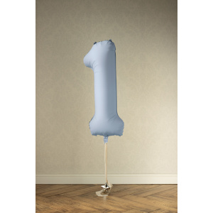 Palloncino Numero Azzurro Chiaro Opaco